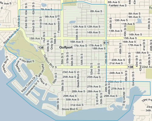 Map of Gulfport Florida - Gulfport MLS homes for sale