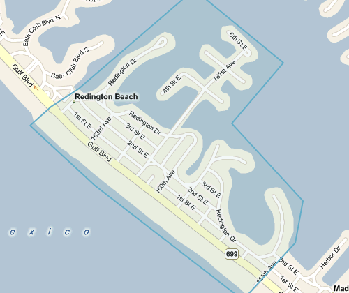 Map of Redington Beach Florida - Redington Beach MLS homes for sale